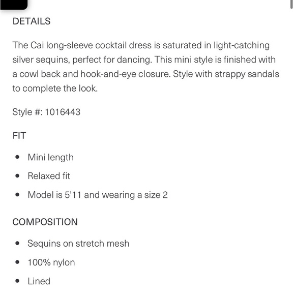 Halston CAI SEQUIN DRESS silver mermaid sequin size 8 - Picture 8 of 8